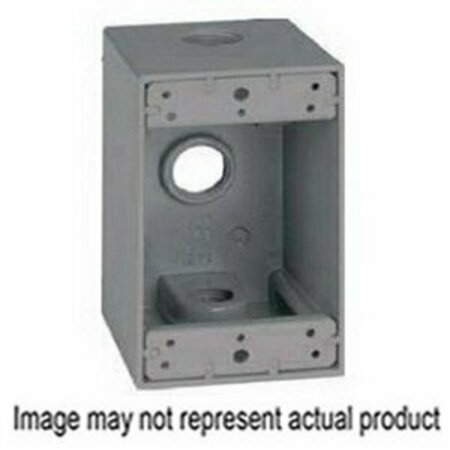 TEDDICO BWF Electrical Box, 18.3 cu in, Outlet Box, 1 Gang, Die Cast Metal, Rectangular B-75V